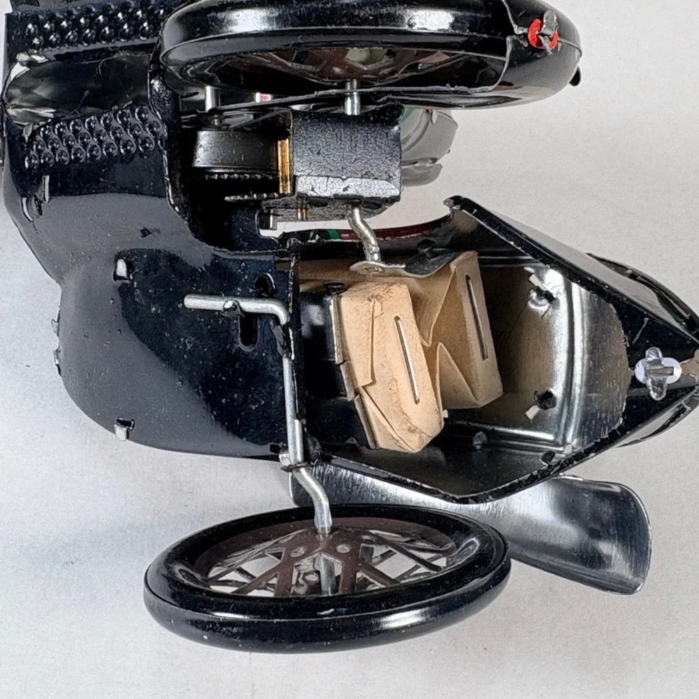 Vintage Tin Wind Up Motorcycle with‎ Sidecar RBA HP Litho Toy Collectible